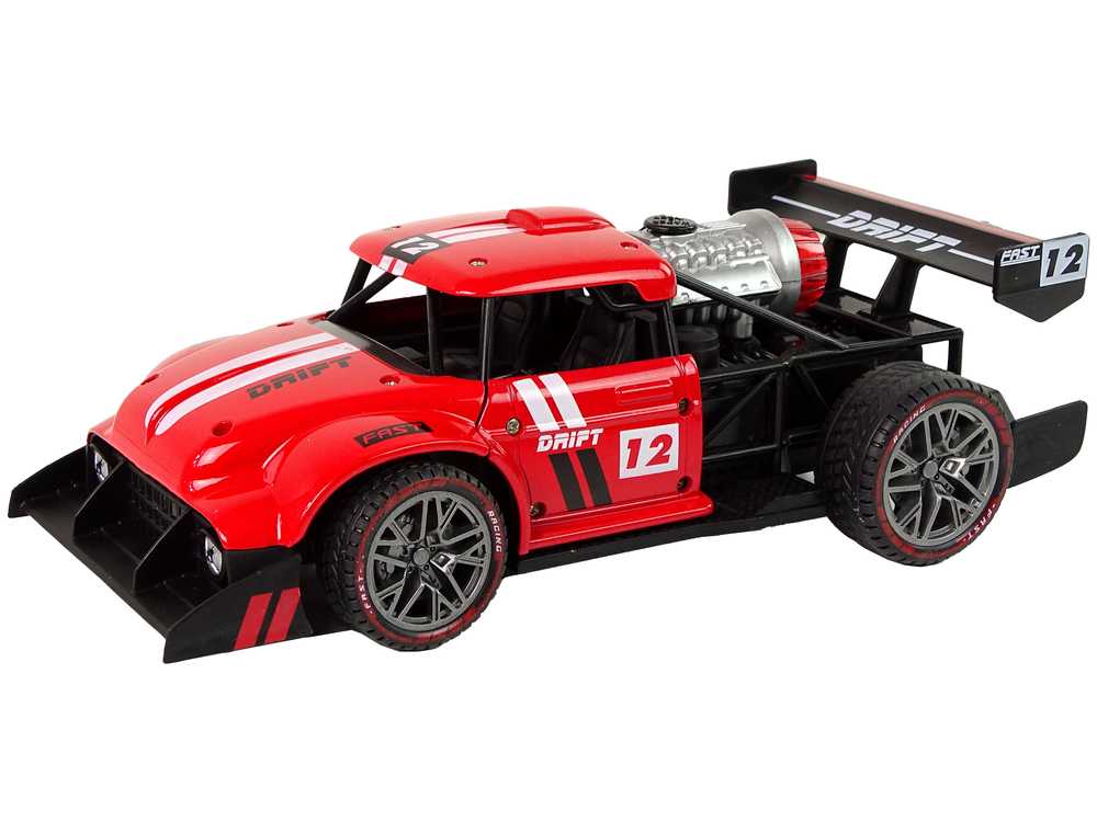 BRAVE nuotoliniu būdu valdomas sportinis automobilis R/C 1:16, raudonas