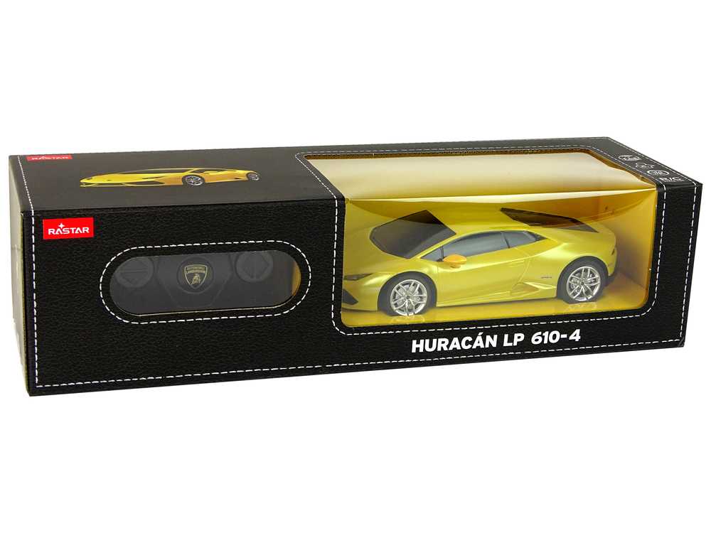 Nuotoliniu būdu valdomas automobilis Lamborghini Huracan, 1:24, geltonas