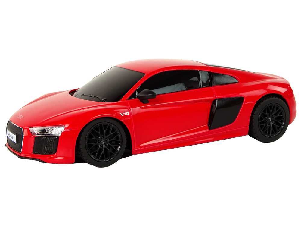 Nuotoliniu būdu valdomas automobilis Audi R8, 1:24, raudonas