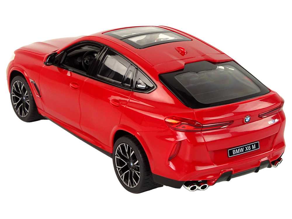 Nuotoliniu būdu valdomas automobilis Bmw X6 M, 1:14, raudonas