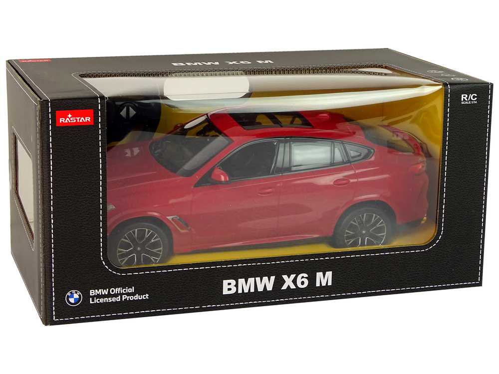 Nuotoliniu būdu valdomas automobilis Bmw X6 M, 1:14, raudonas