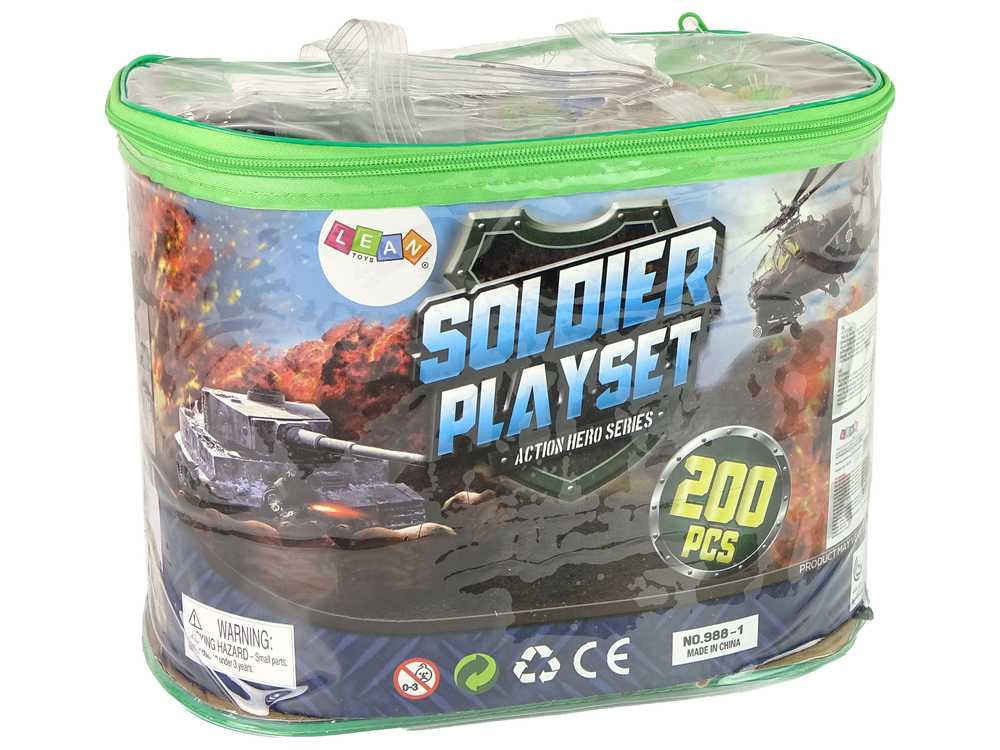 SOLDIER PLAYSET ACTION HERO karinis rinkinys, 200 el. 