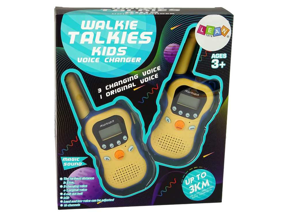 Vaikams skirtos Walkie Talkies, geltonos spalvos