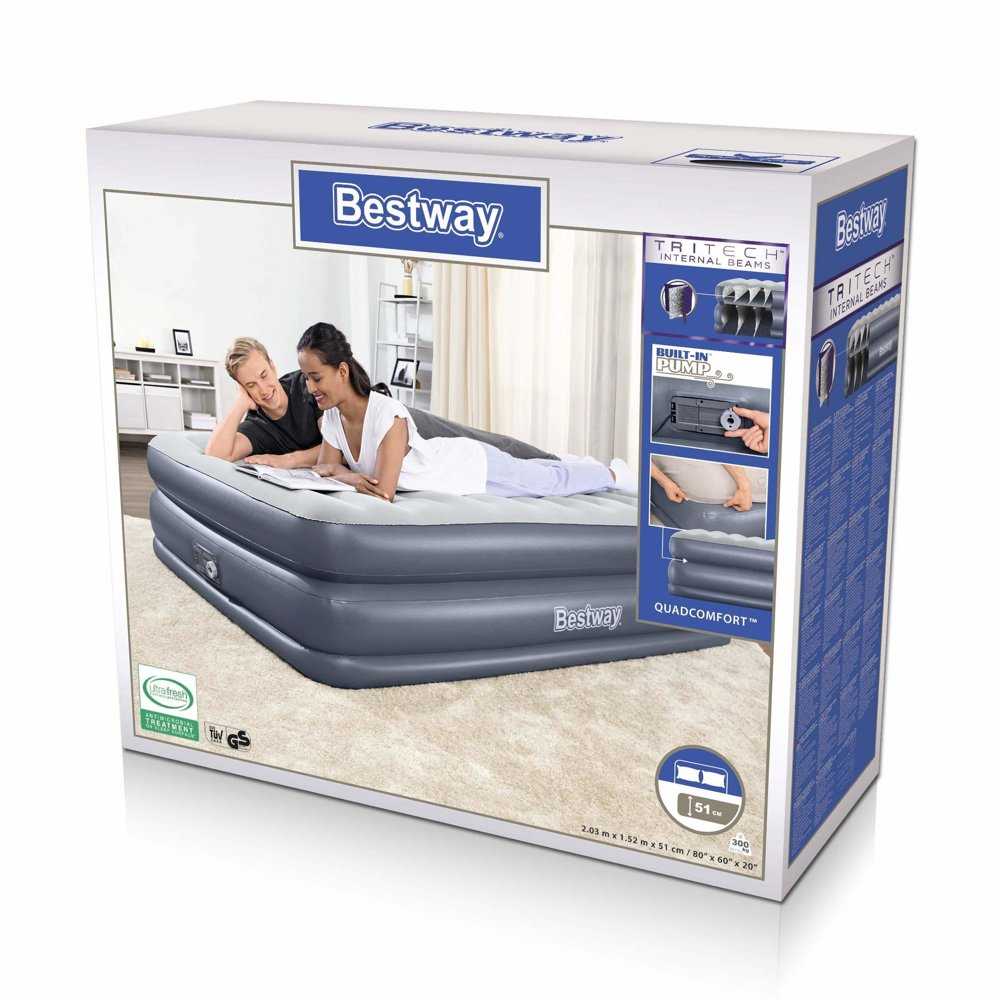 Dvivietis pripučiamas čiužinys Bestway, 226x152x51