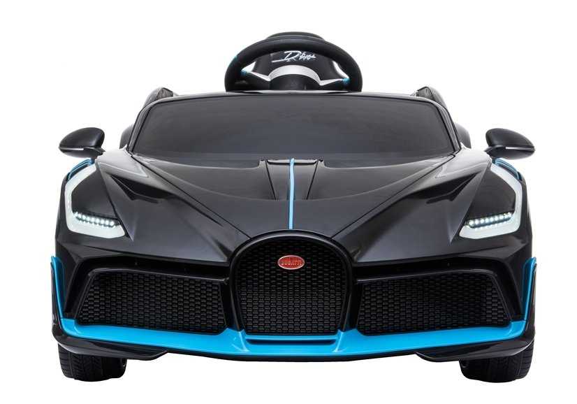 Vaikiškas vienvietis Bugatti Divo, lakuotas juodas