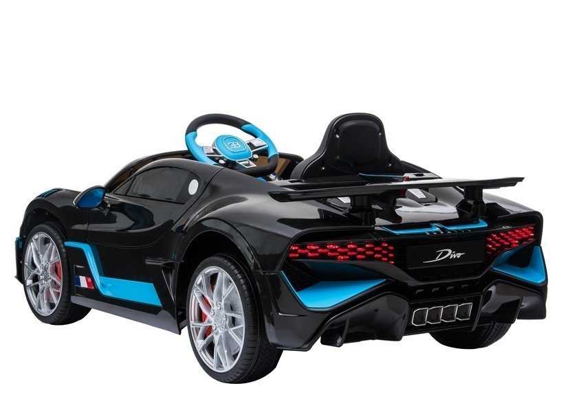 Vaikiškas vienvietis Bugatti Divo, lakuotas juodas