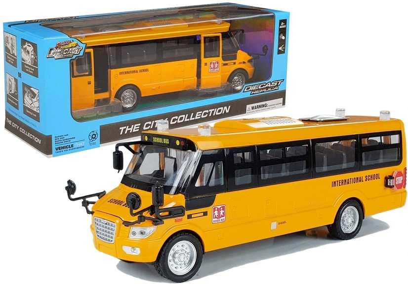 Mokyklinis autobusas  Pull - Back, geltonas