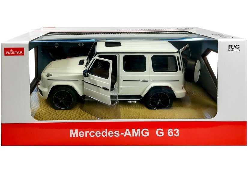 Nuotoliniu būdu valdomas Mercedes G63 automobilis, baltas