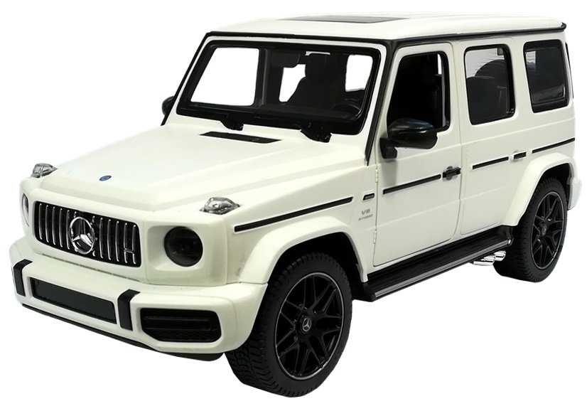 Nuotoliniu būdu valdomas Mercedes G63 automobilis, baltas