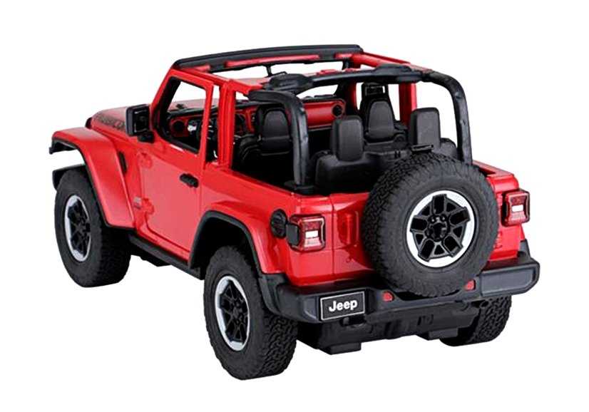 Nuotoliniu būdu valdomas automobilis Jeep Wrangler Rubicon, 1:14, raudonas