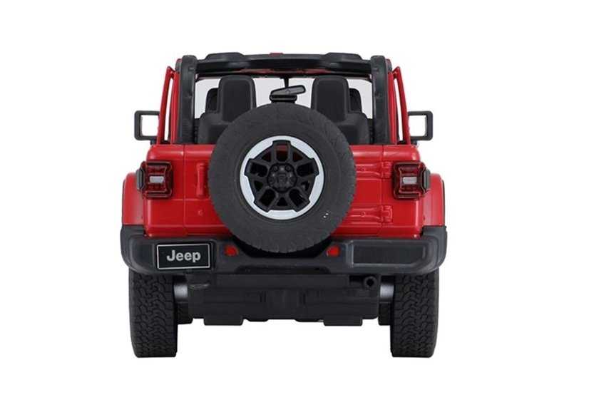 Nuotoliniu būdu valdomas automobilis Jeep Wrangler Rubicon, 1:14, raudonas