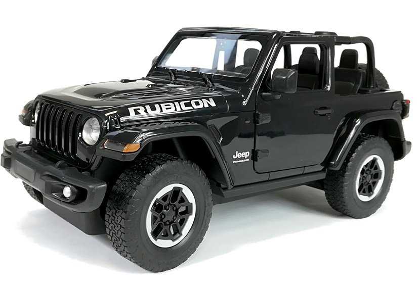 Nuotoliniu būdu valdomas automobilis Jeep Wrangler Rubicon, 1:14, juodas