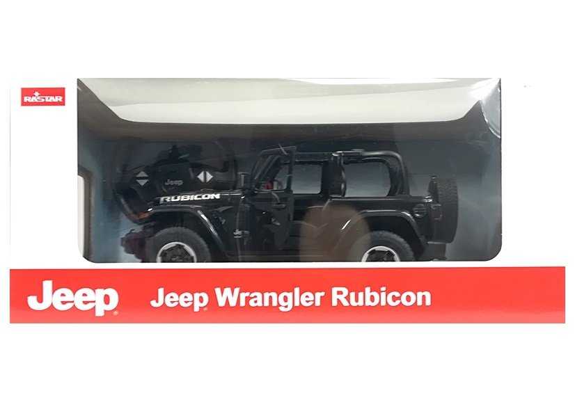 Nuotoliniu būdu valdomas automobilis Jeep Wrangler Rubicon, 1:14, juodas