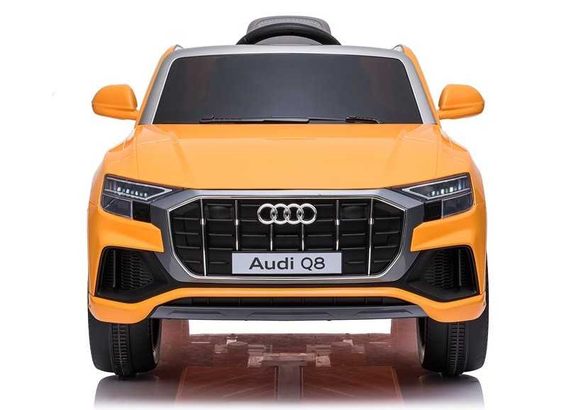 Vaikiškas vienvietis elektromobilis Audi Q8, oranžinis