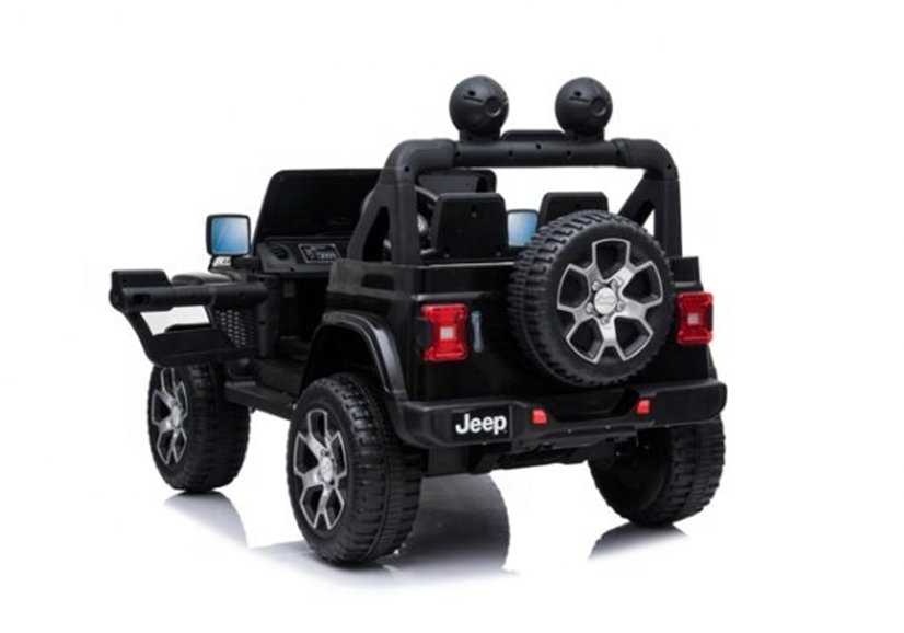 Vaikiškas vienvietis elektromobilis Jeep Wrangler Rubicon, juodas