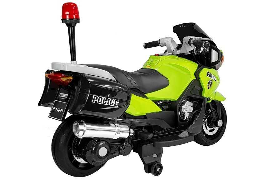 Elektrinis policijos motociklas HZB118, žalias