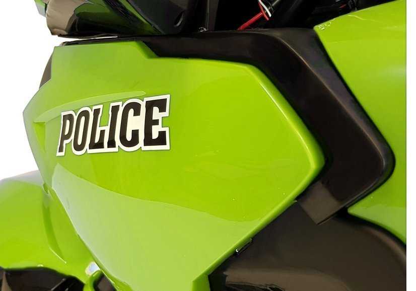 Elektrinis policijos motociklas HZB118, žalias