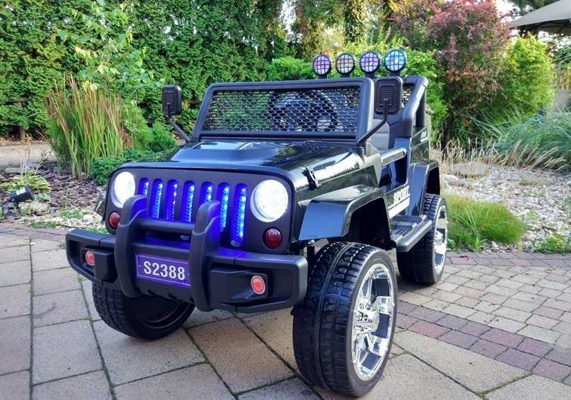 Akumuliatorinis automobilis Jeep S2388, juodas 