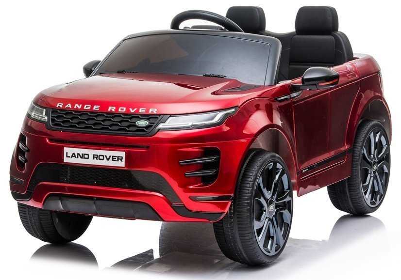 Vaikiškas vienvietis elektromobilis Range Rover Evoque, raudonas lakuotas