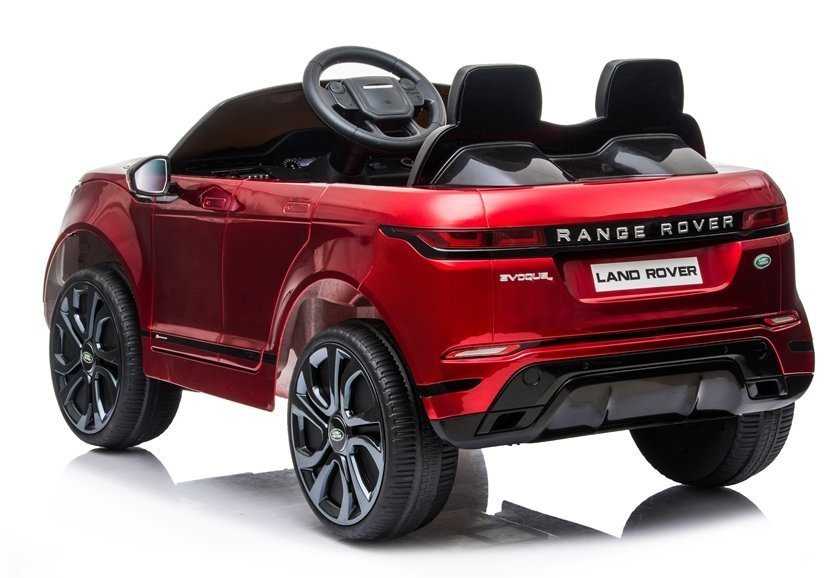 Vaikiškas vienvietis elektromobilis Range Rover Evoque, raudonas lakuotas