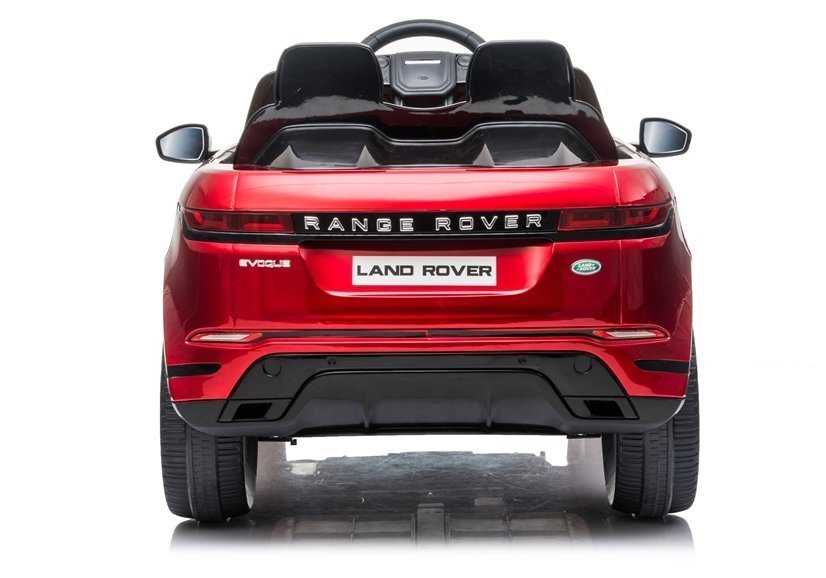 Vaikiškas vienvietis elektromobilis Range Rover Evoque, raudonas lakuotas