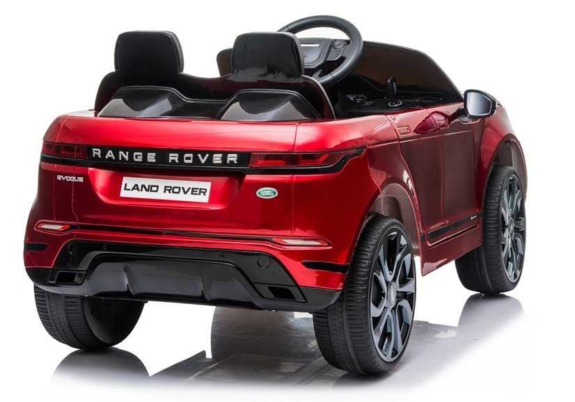 Vaikiškas vienvietis elektromobilis Range Rover Evoque, raudonas lakuotas