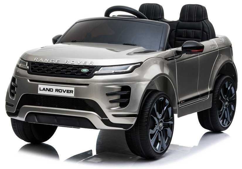 Vaikiškas vienvietis elektromobilis Range Rover Evoque, sidabrinis lakuotas