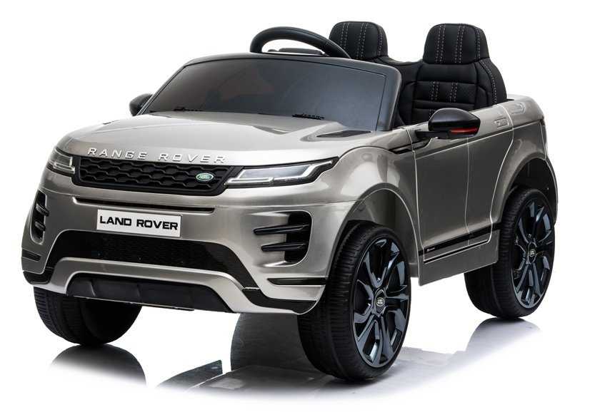 Vaikiškas vienvietis elektromobilis Range Rover Evoque, sidabrinis lakuotas