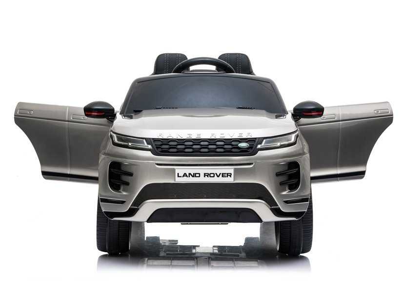 Vaikiškas vienvietis elektromobilis Range Rover Evoque, sidabrinis lakuotas