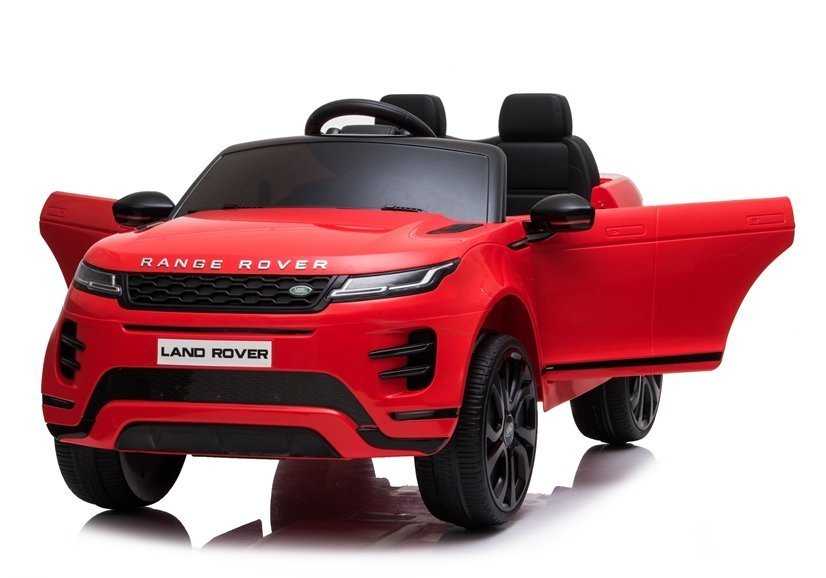 Vaikiškas vienvietis elektromobilis Range Rover Evoque, raudonas