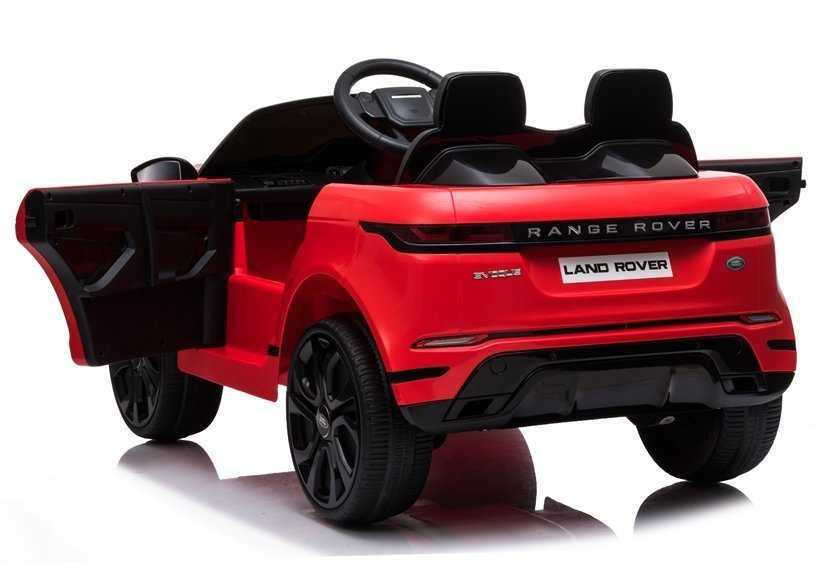 Vaikiškas vienvietis elektromobilis Range Rover Evoque, raudonas