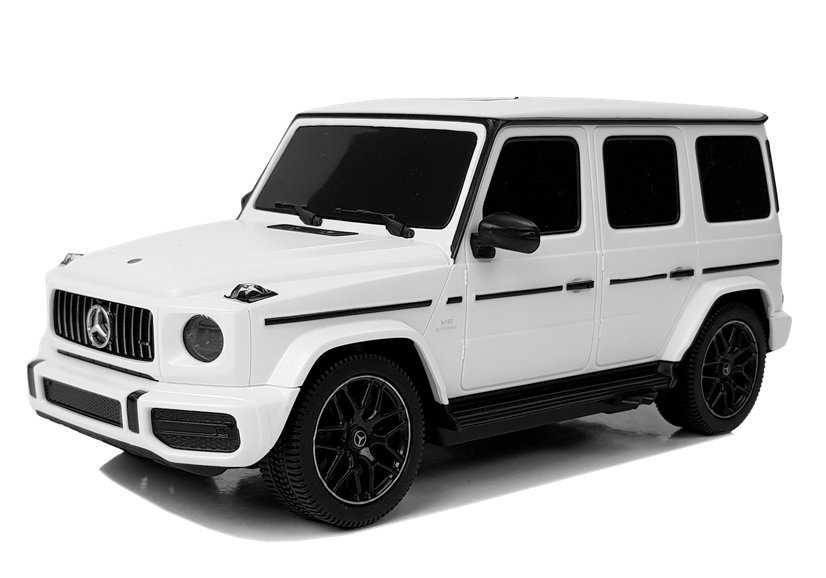 Nuotoliniu būdu valdomas Mercedes AMG G63, 1:24, baltas