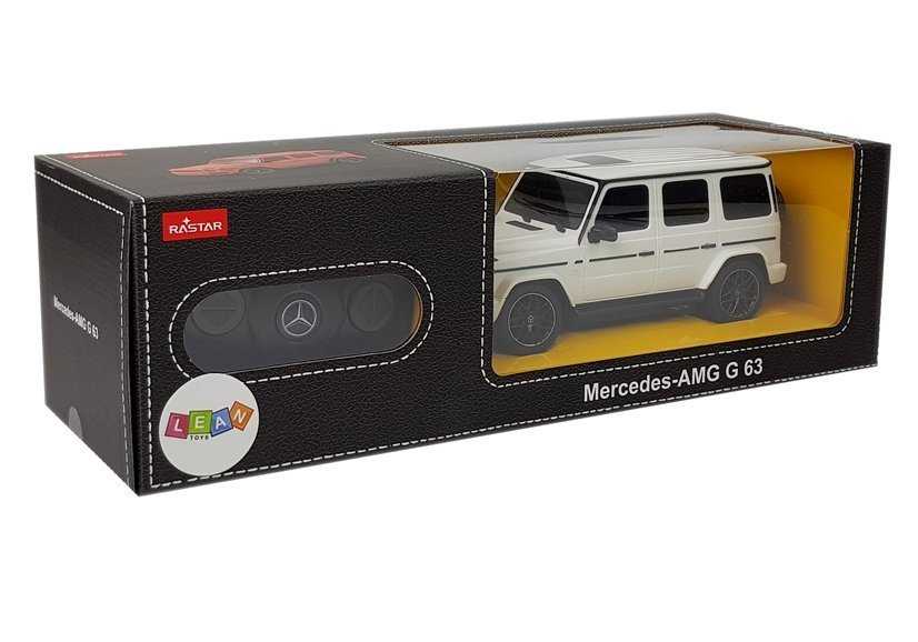 Nuotoliniu būdu valdomas Mercedes AMG G63, 1:24, baltas