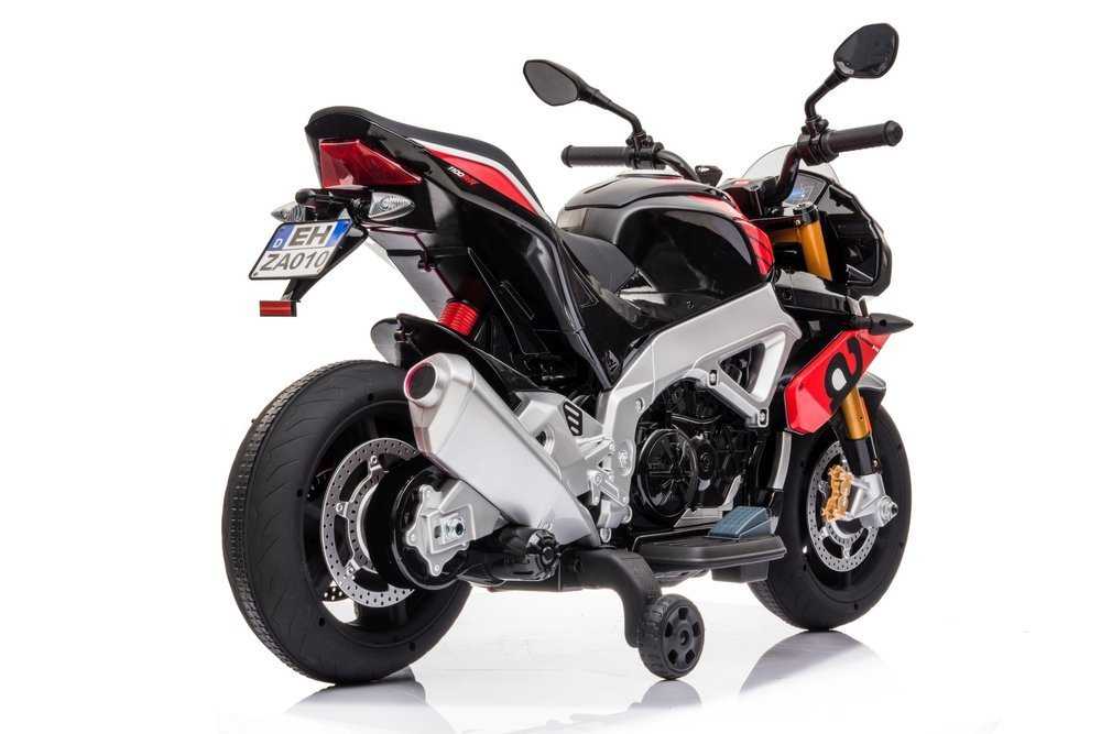 Vienvietis elektrinis motociklas Aprilia Tuono V4, raudonas