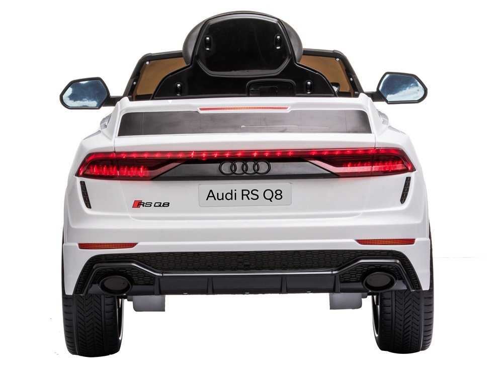 Vienvietis elektromobilis Audi RS Q8, baltas