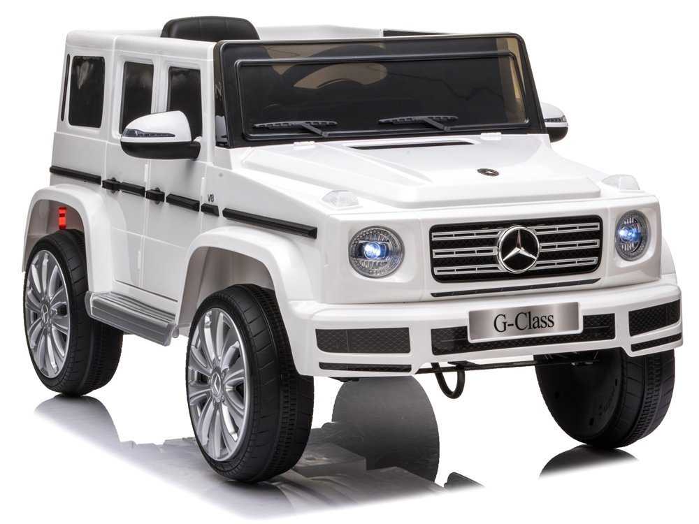 Vaikiškas vienvietis elektromobilis Mercedes G500, baltas