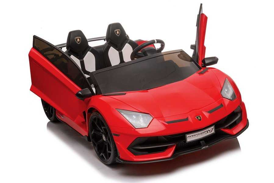 Dvivietis elektromobilis Lamborghini Aventador SX2028, raudonas