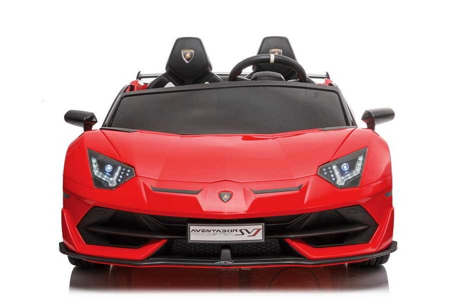 Dvivietis elektromobilis Lamborghini Aventador SX2028, raudonas