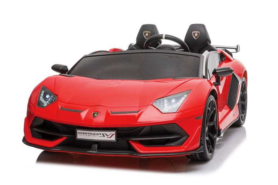 Dvivietis elektromobilis Lamborghini Aventador SX2028, raudonas