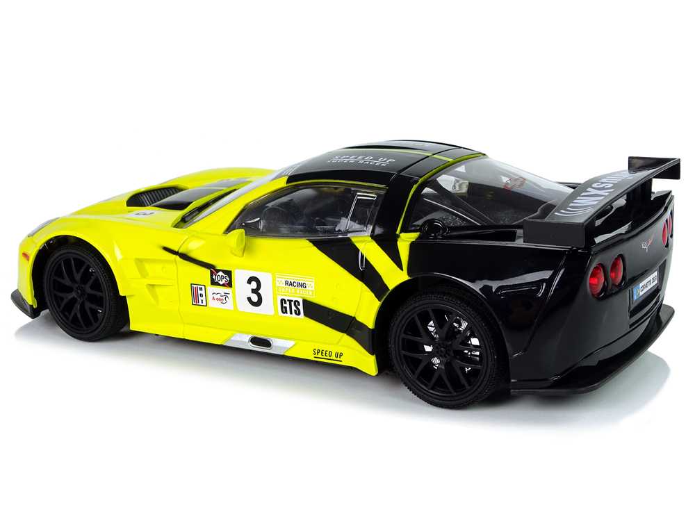 Sportinis nuotoliniu būdu valdomas automobilis Corvette C6.R, geltonas