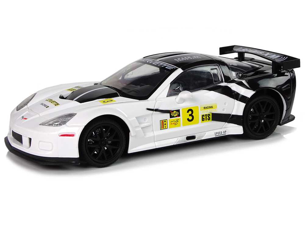 Sportinis nuotoliniu būdu valdomas automobilis Corvette C6.R, baltas