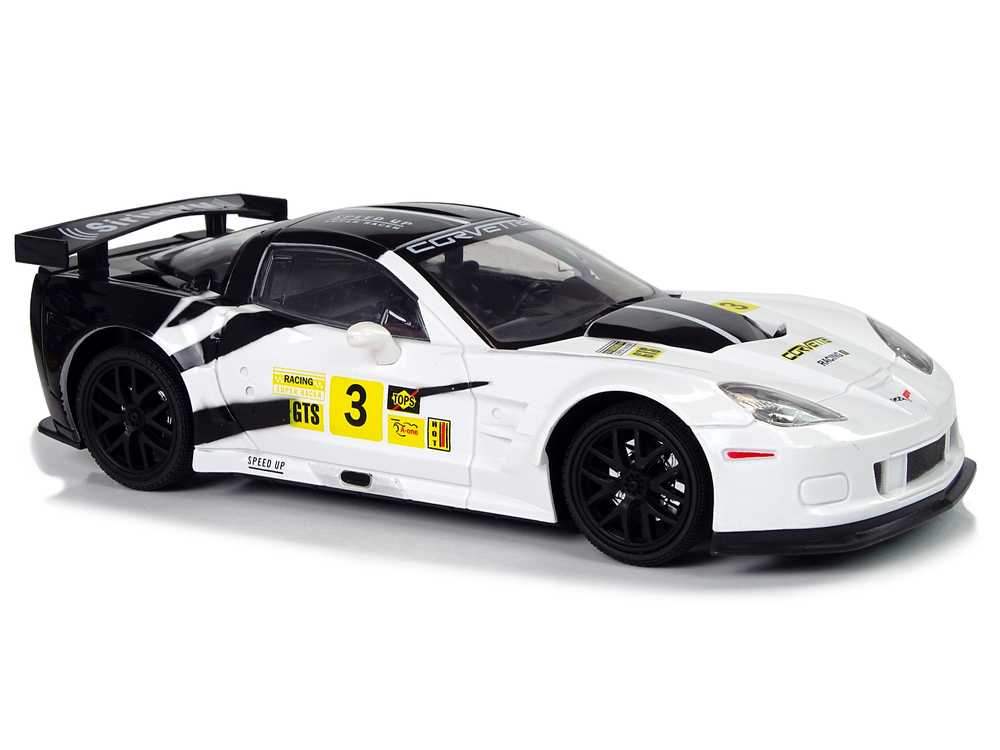 Sportinis nuotoliniu būdu valdomas automobilis Corvette C6.R, baltas