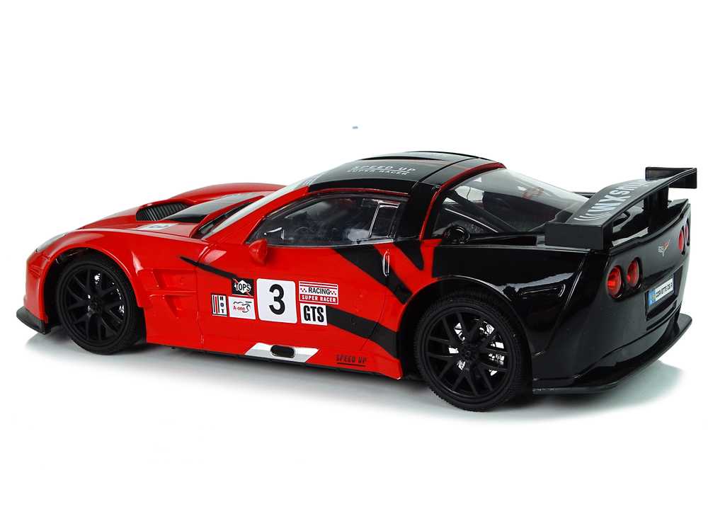 Sportinis nuotoliniu būdu valdomas automobilis Corvette C6.R, raudonas