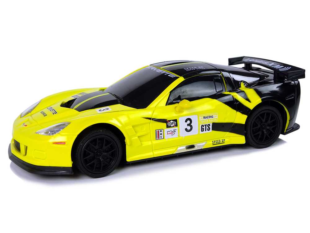 Sportinis nuotoliniu būdu valdomas automobilis Corvette C6.R , geltonas