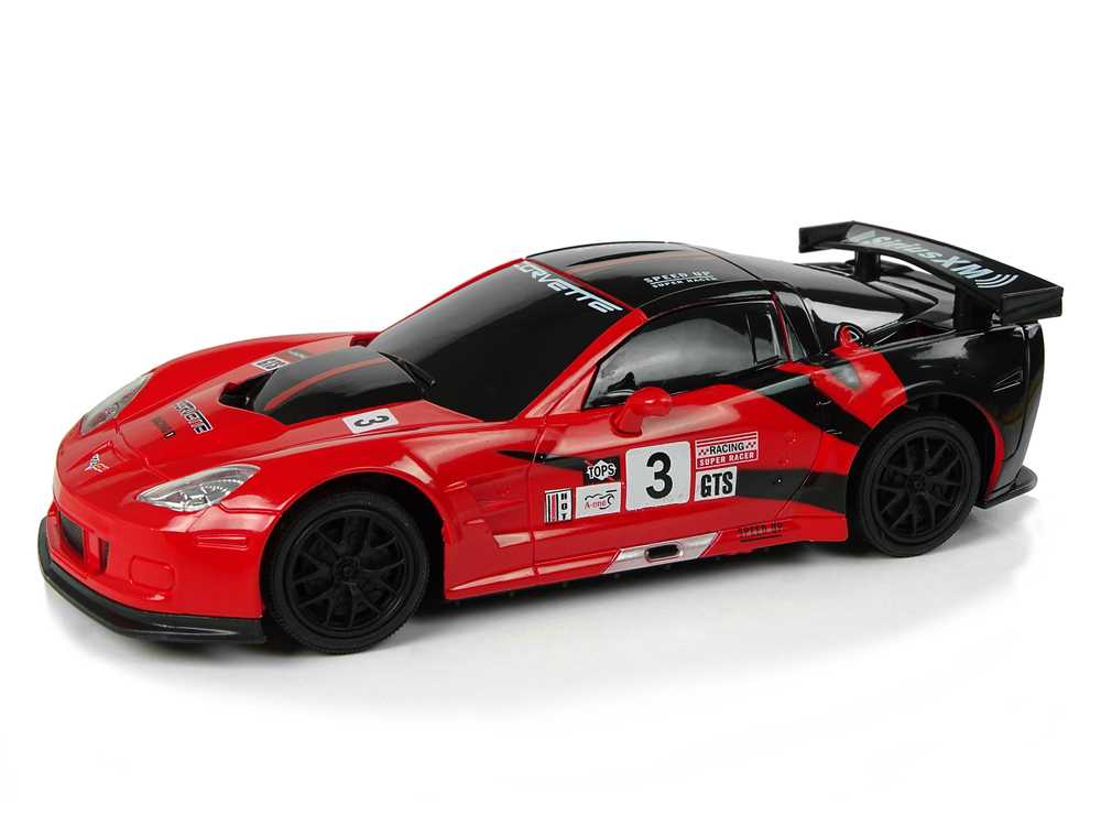 Sportinis nuotoliniu būdu valdomas automobilis Corvette C6.R, raudonas