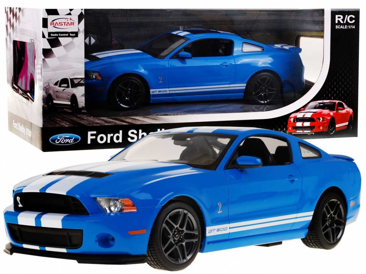 Nuotoliniu būdu valdomas automobilis Ford Shelby Mustang GT500, 1:14, mėlynas