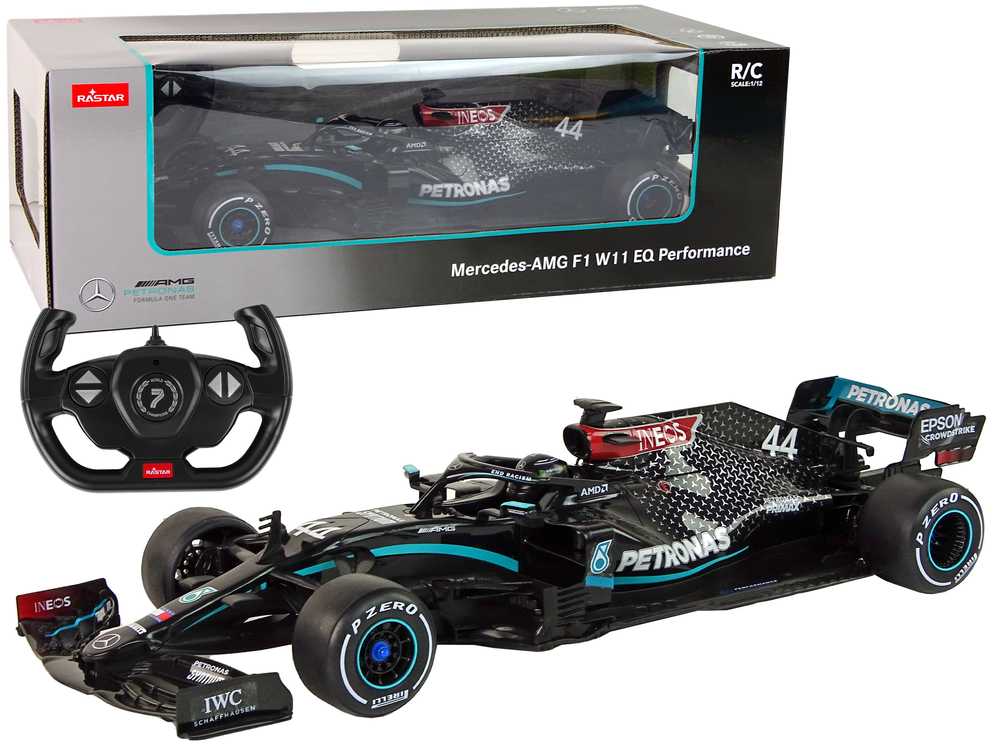 Nuotoliniu būdu valdomas automobilis Mercedes-AMG F1, 1:12, mėlynas