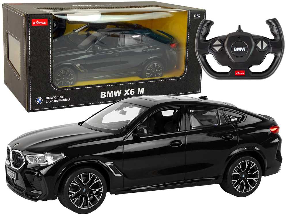 Nuotoliniu būdu valdomas automobilis Bmw X6 M, 1:14, juodas