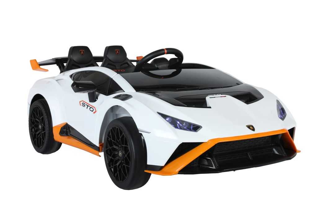 Lamborghini STO DRIFT vienvietis elektromobilis, baltas